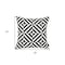 Homeroots Black Geometric Diagram Decorative Throw Pillow Cover 18 x 18 in. 355471 - alternate 2